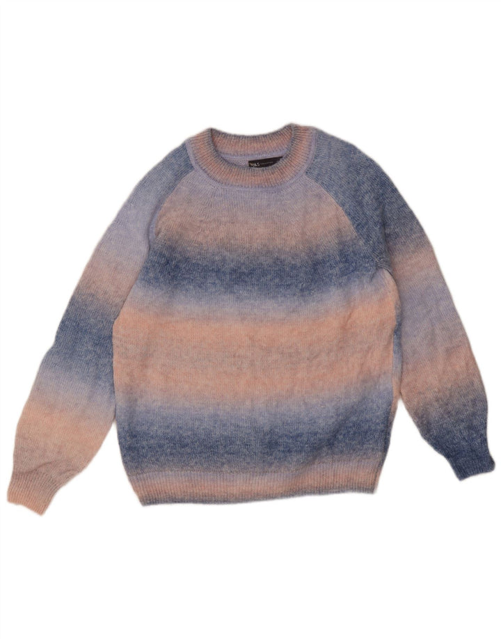 Pulover pentru bărbați Marks & Spencer cu decolteu rotund, mic albastru Tie Dye acrilic