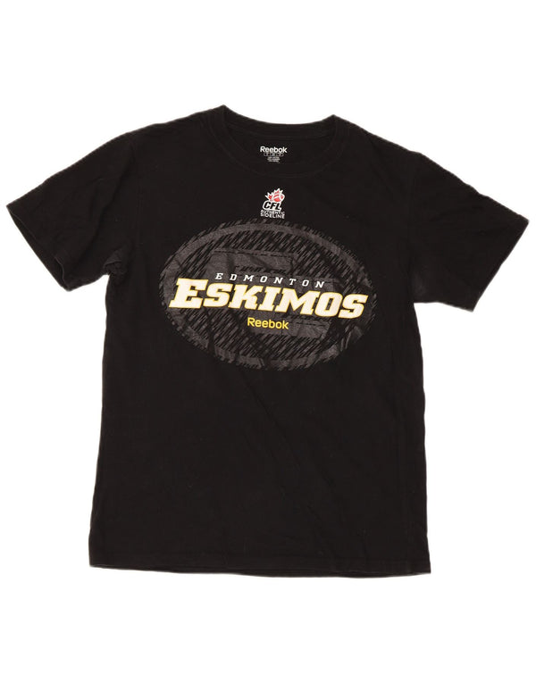 Tricou cu grafică obișnuită Reebok pentru bărbați Top mic din bumbac negru
