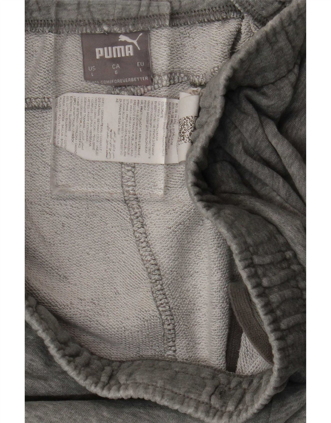 Pantaloni scurți sport Puma pentru bărbați, mari, gri, bumbac