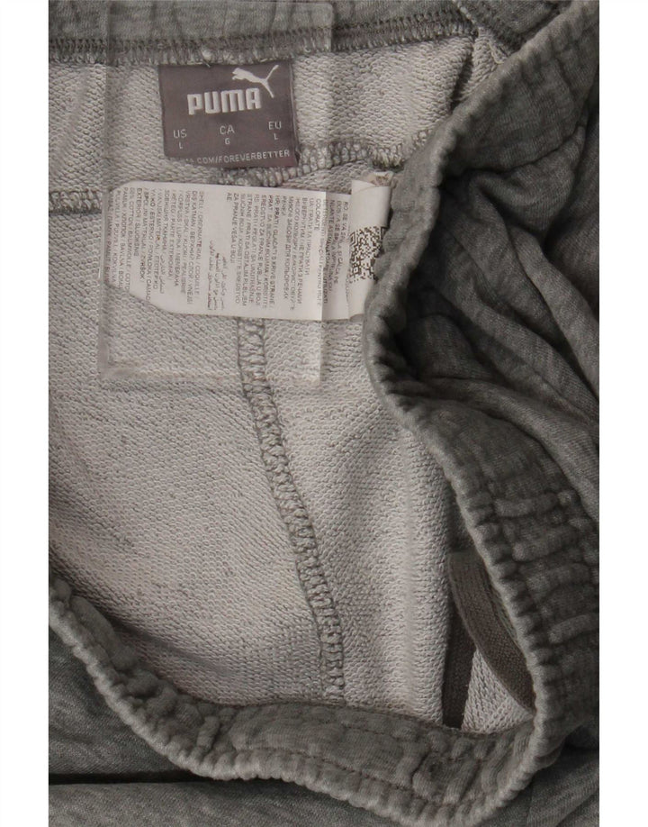 Pantaloni scurți sport Puma pentru bărbați, mari, gri, bumbac