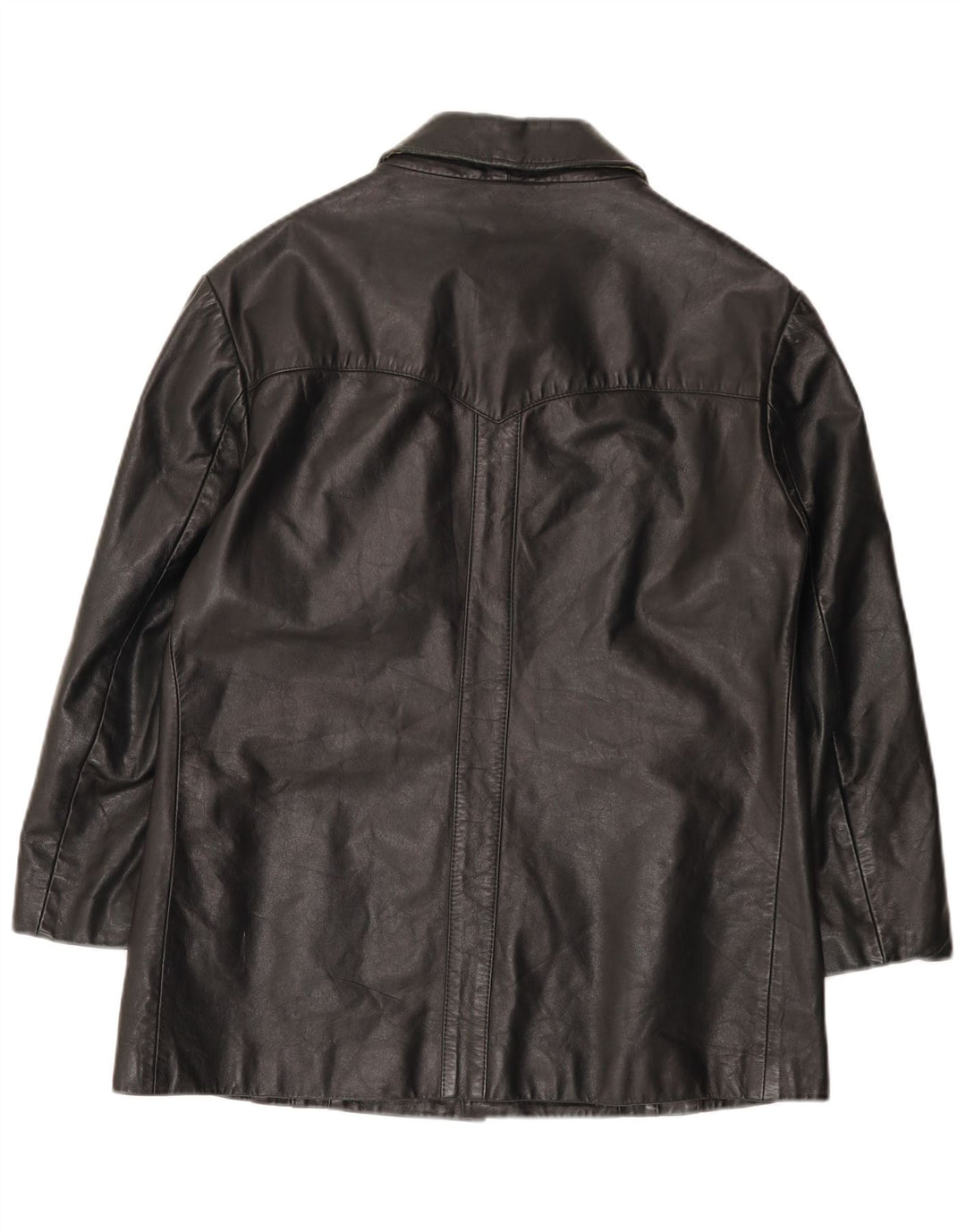 Jachetă de piele pentru bărbați Henry Morell, mânecă 3/4, IT 52 XL, piele neagră