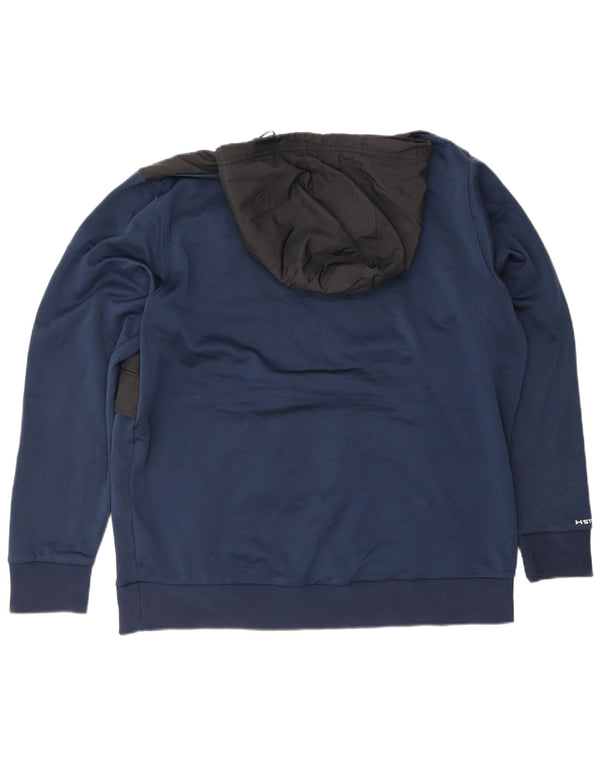 Pulover cu glugă Under Armour pentru bărbați, cu fermoar și gât, XL bleumarin, poliester color bloc