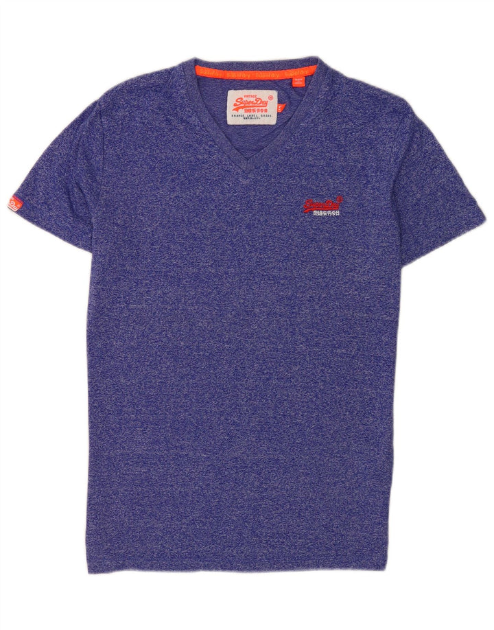 Tricou Superdry pentru bărbați Top mic albastru bumbac cu pete