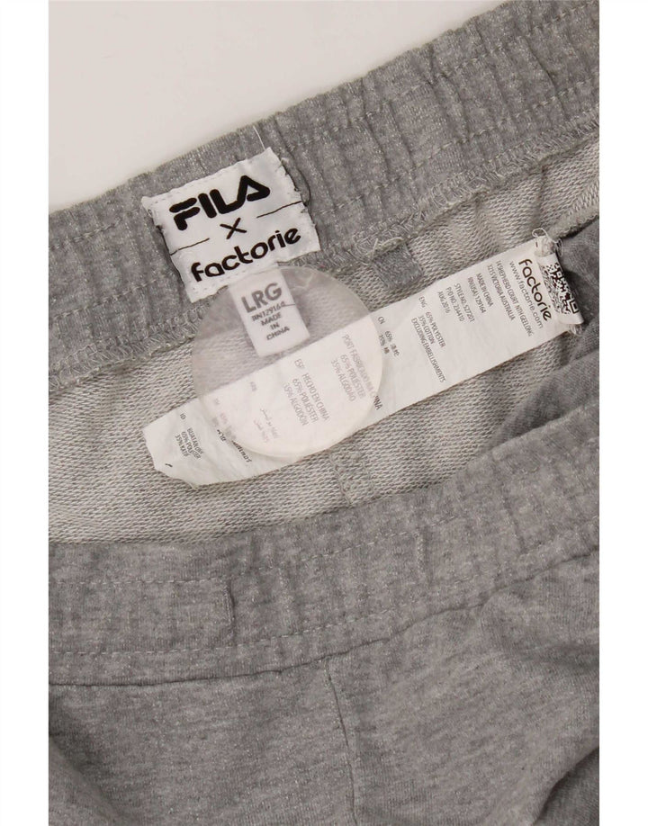 Pantaloni scurți sport Fila pentru bărbați, mari, gri, bumbac