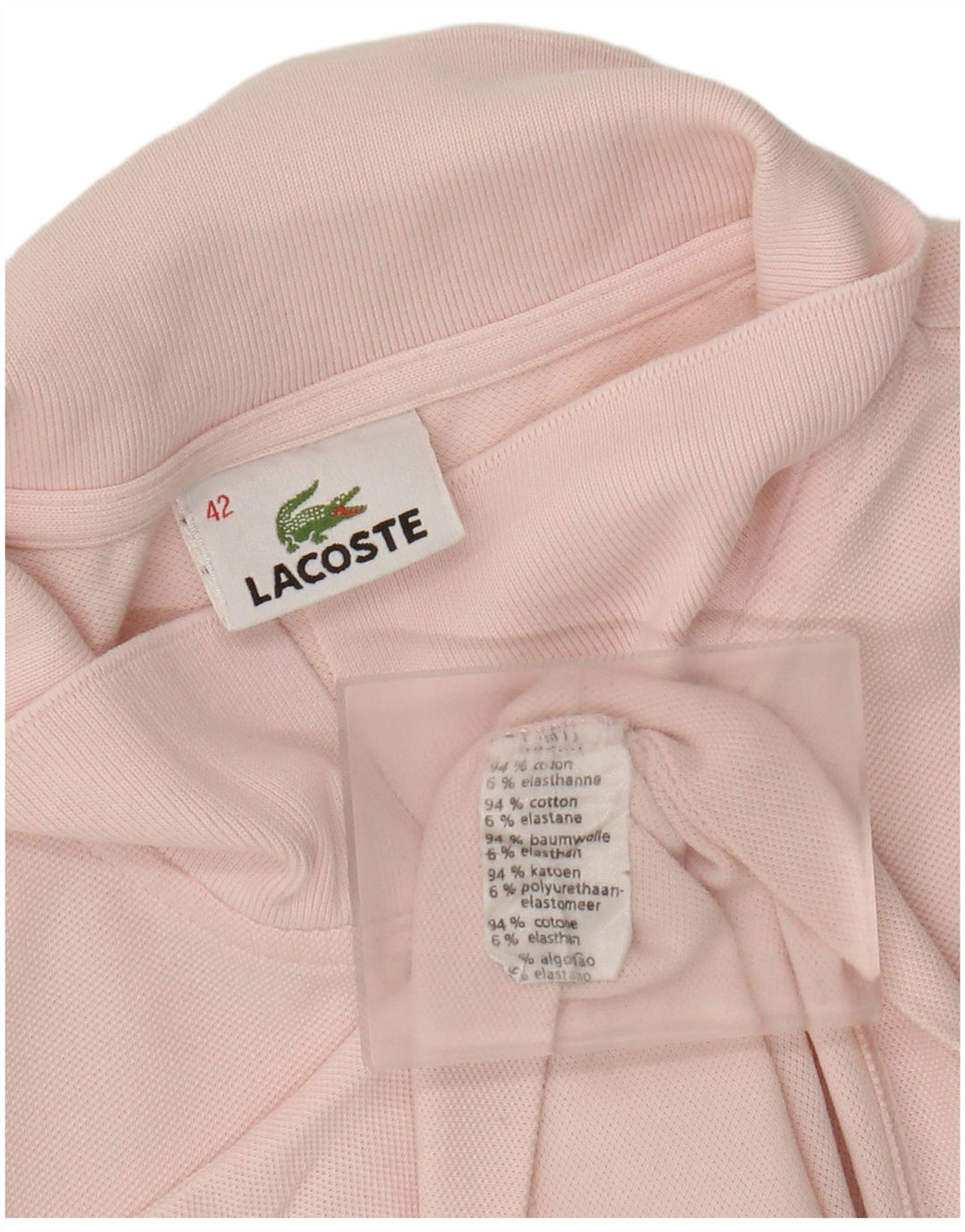 Tricou polo Lacoste pentru femei Mărimea 42 Bumbac roz mare