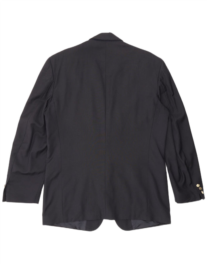 Jachetă Yves Saint Laurent pentru bărbați, cu 2 nasturi, IT 52 XL, lână nouă, albastru bleumarin