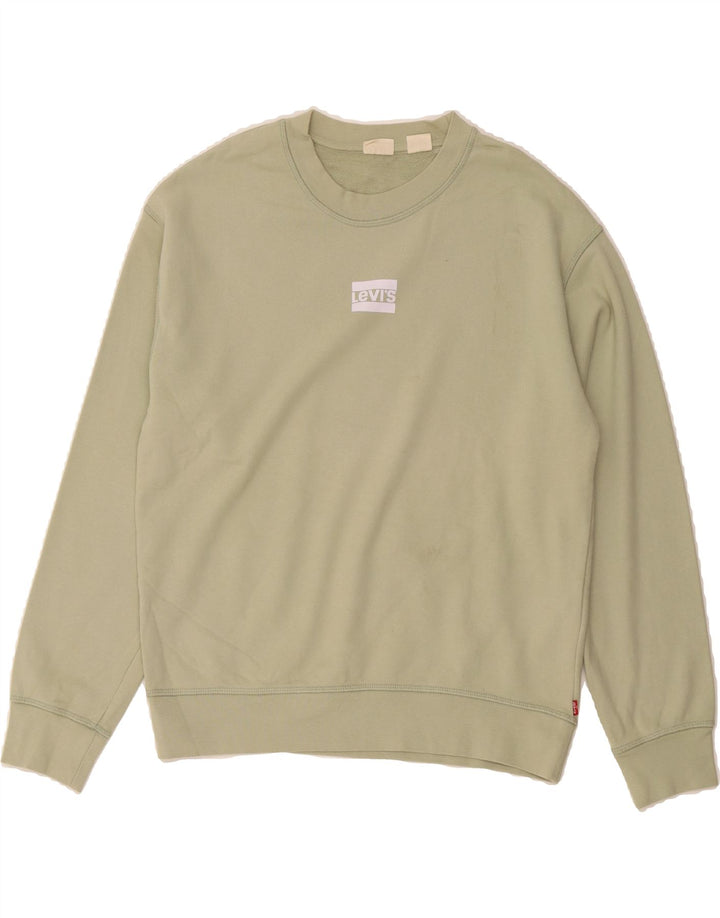 LEVI'S Mens Sweatshirt Jumper Medium Green Cotton Vintage Levi's and Second-Hand Levi's from Messina Hembry 