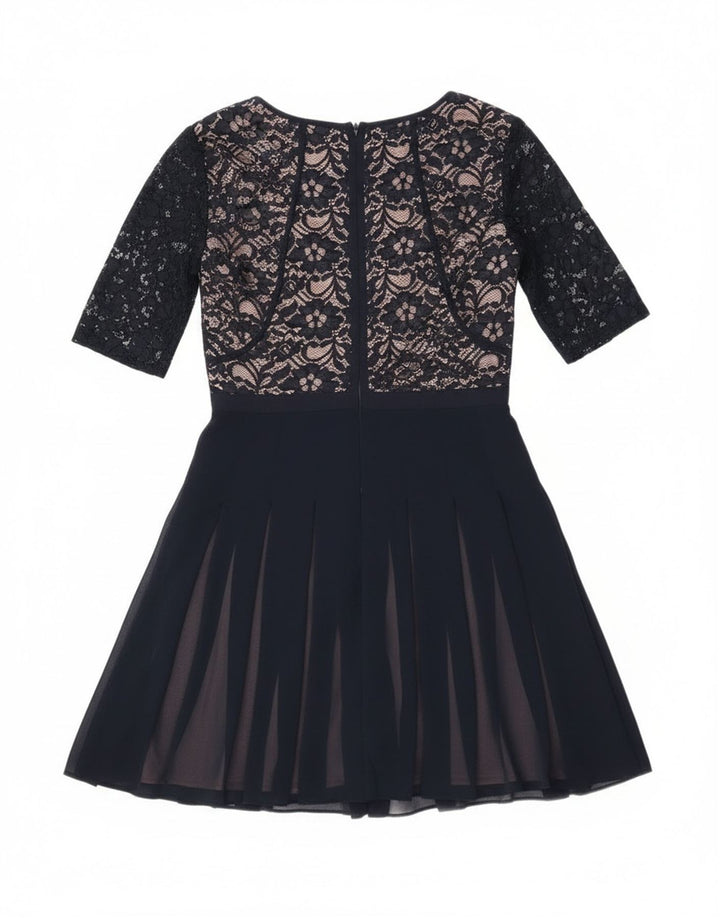 Coast Womens Dantela Rochie A-Line UK 8 Mic Bleumarin Poliamidă