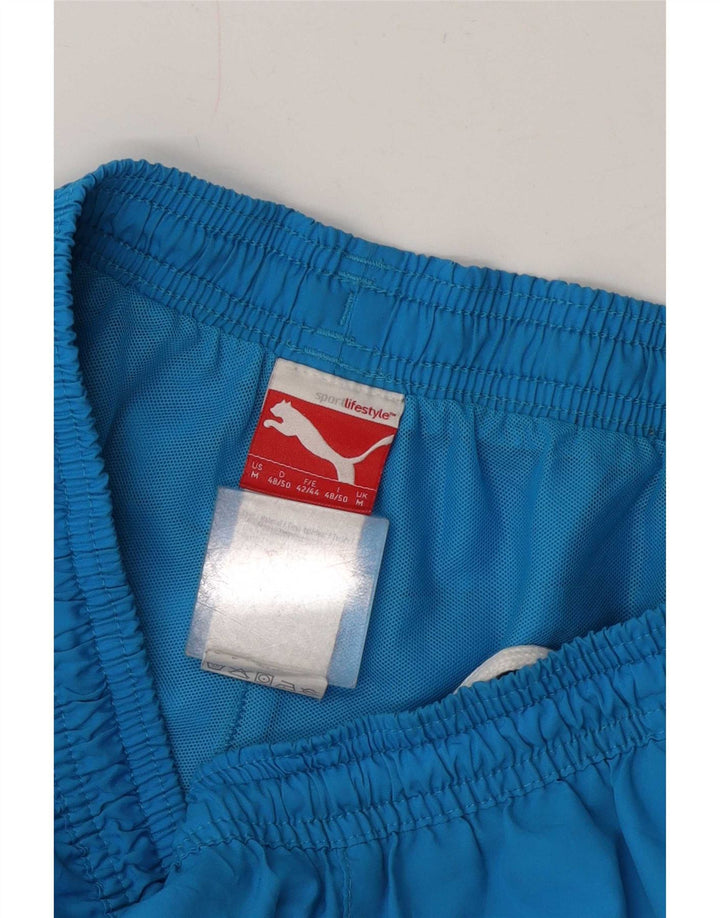 Pantaloni scurți sport grafic Puma pentru bărbați, poliester albastru mediu