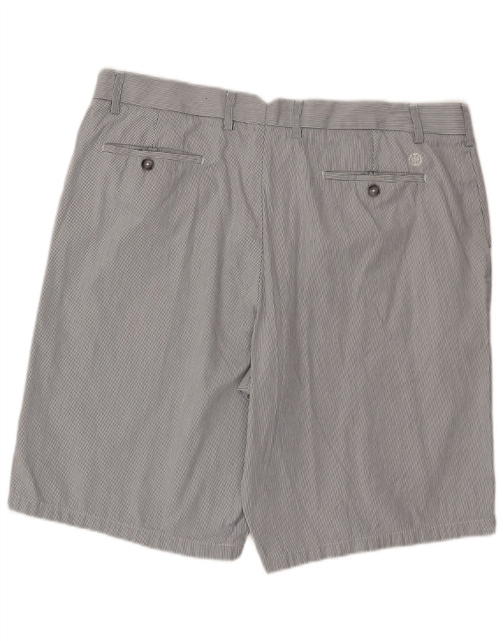 Pantaloni scurți chino pentru bărbați Marks & Spencer W40 XL, bumbac cu dungi gri