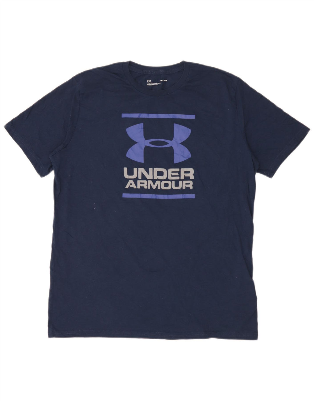 Tricou grafic pentru bărbați Under Armour Top mare din bumbac bleumarin