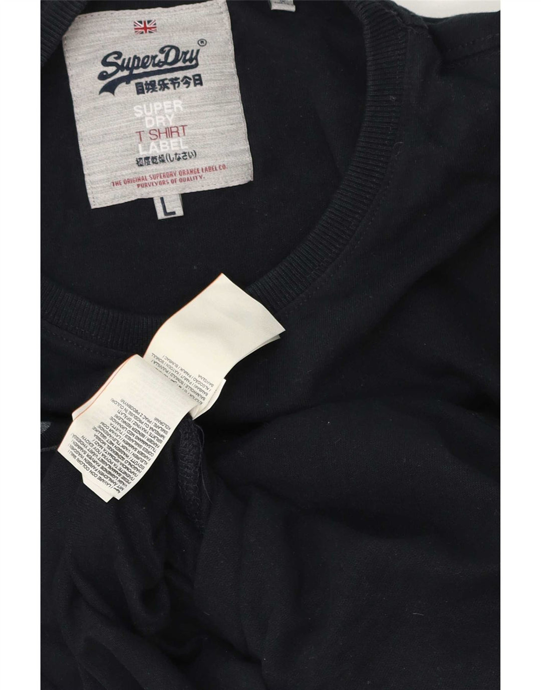 Top grafic pentru bărbați Superdry cu mânecă lungă, mare, bleumarin, bumbac