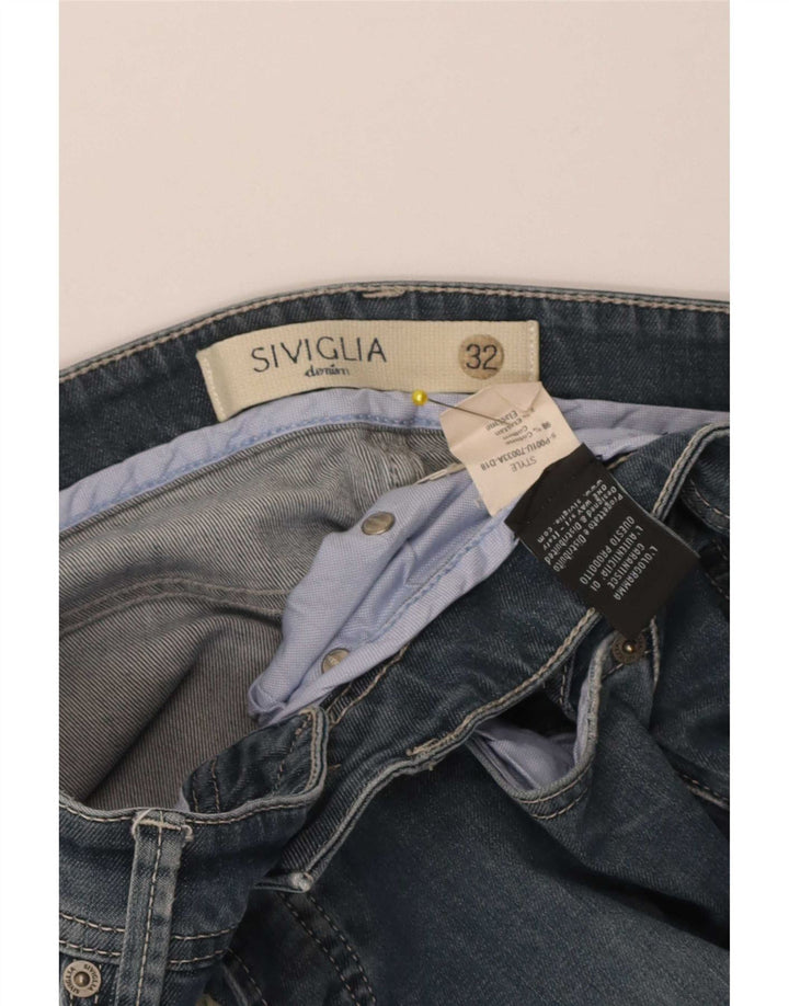 SIVIGLIA Mens Straight Jeans W32 L32 Blue Cotton
