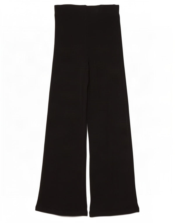Leggings pentru femei Zara cu picioare largi UK 14, mare, negru, viscoză