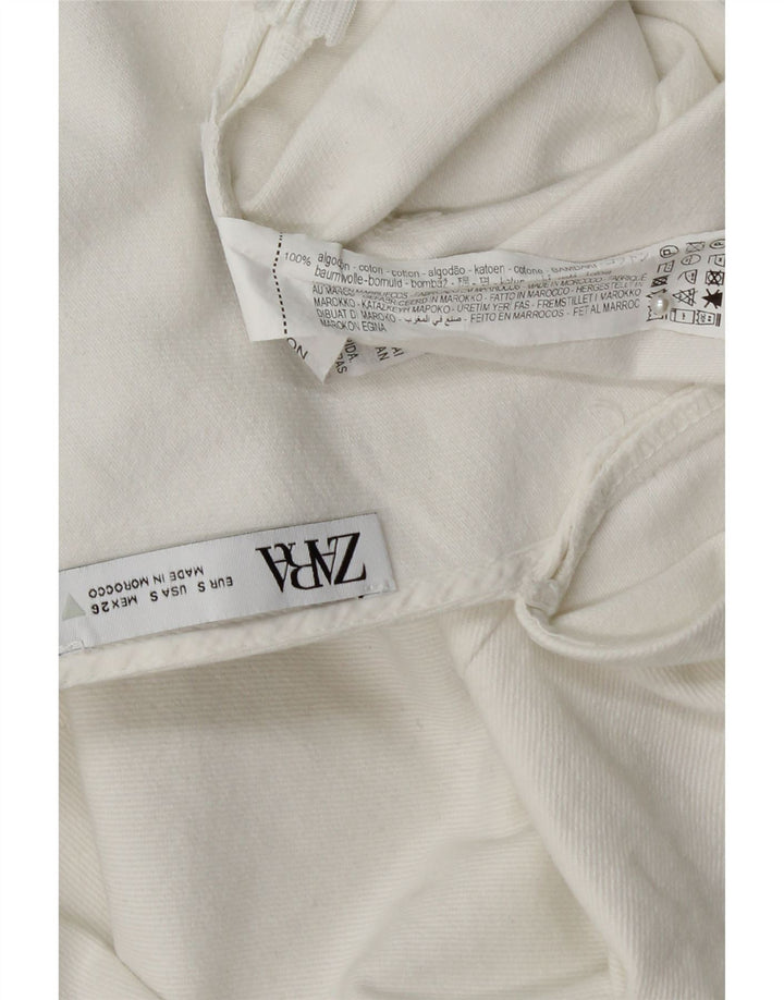 Costum pentru femei ZARA UK 10 Bumbac alb mic