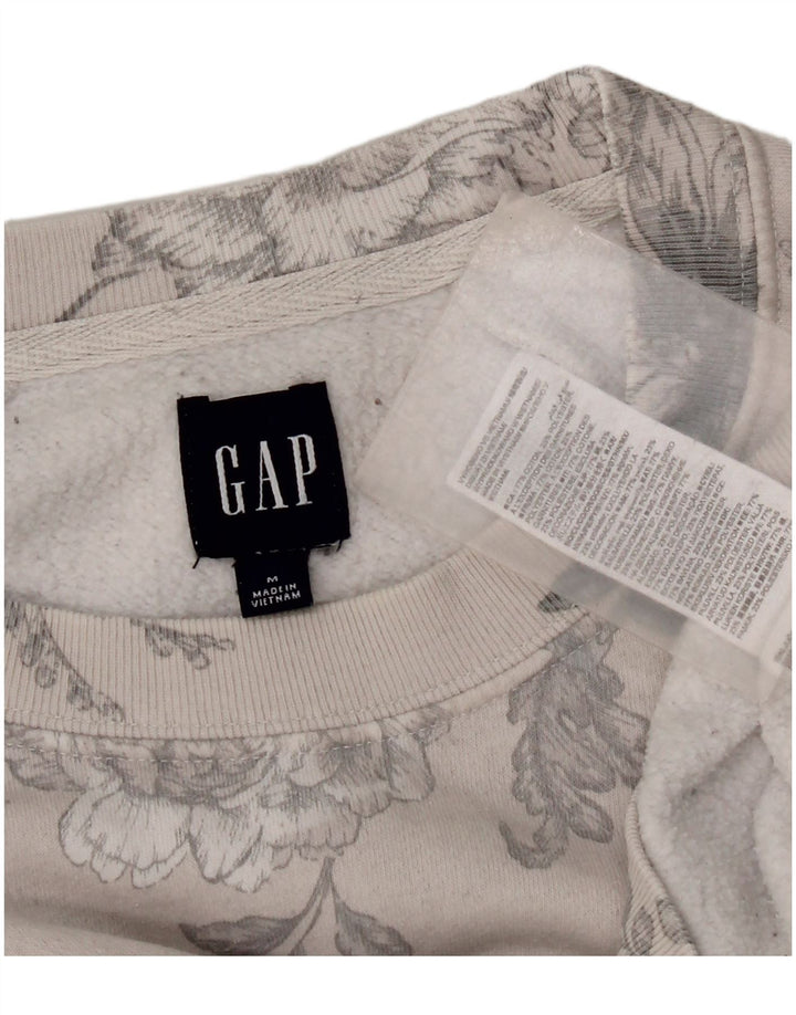 Pulover pentru femei Gap UK 14, bumbac floral, gri mediu