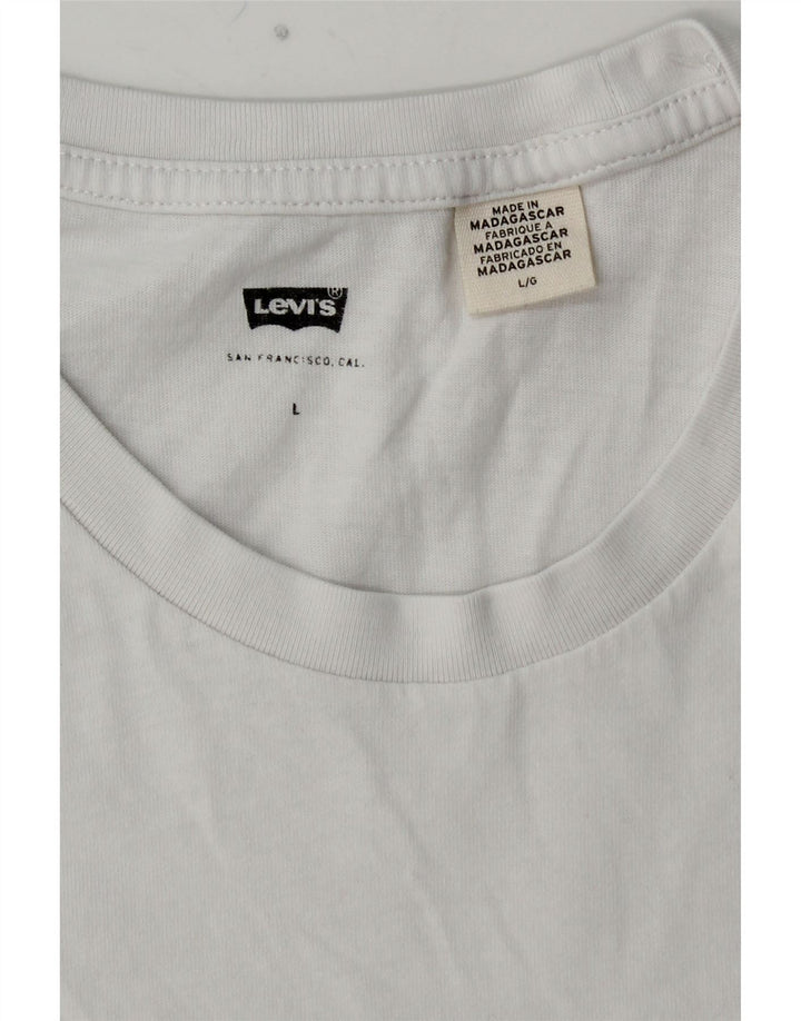 Tricou grafic pentru bărbați LEVI'S Top mare alb