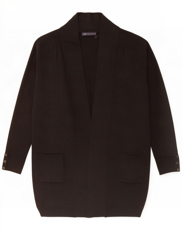 Pulover cardigan deschis pentru femei Marks & Spencer UK 14 Medium Negru Acrilic