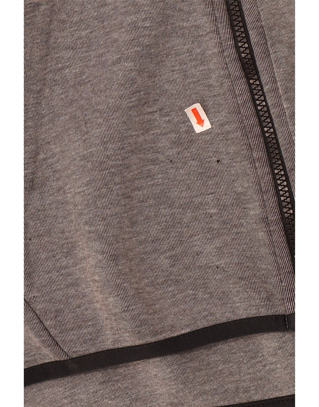 NIKE Mens Zip Hoodie Sweater Medium Grey Cotton