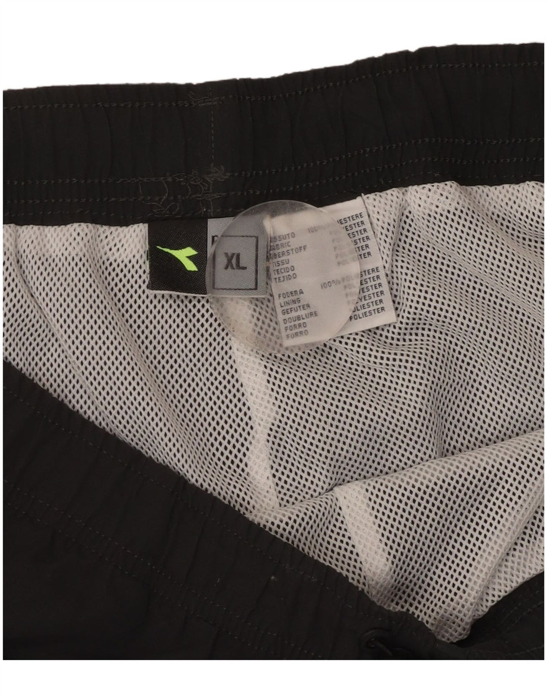 Pantaloni de trening Diadora pentru bărbați XL, negru, poliester color bloc