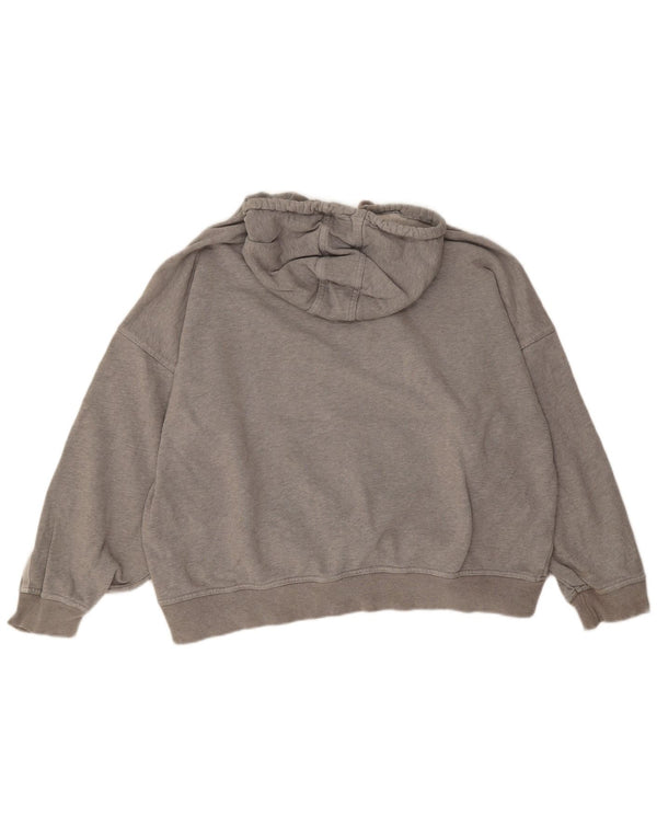 Pulover supradimensionat pentru femei Adidas UK 14 bumbac gri mediu