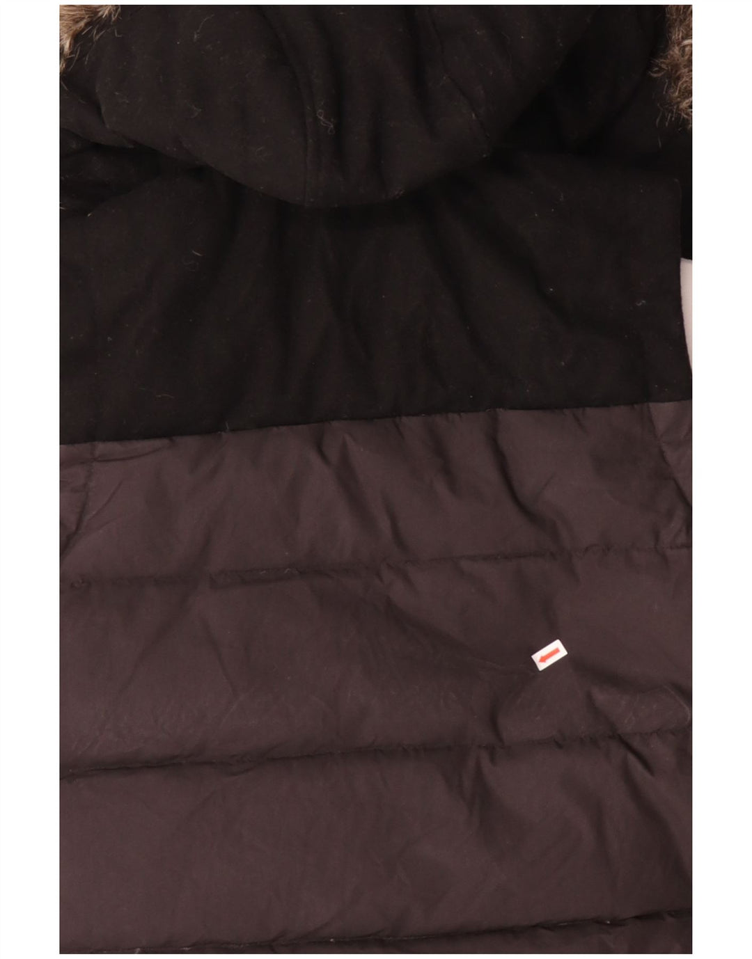 JACK WILLS Gilet căptușit cu glugă pentru femei UK 12 Medium Black Colorblock