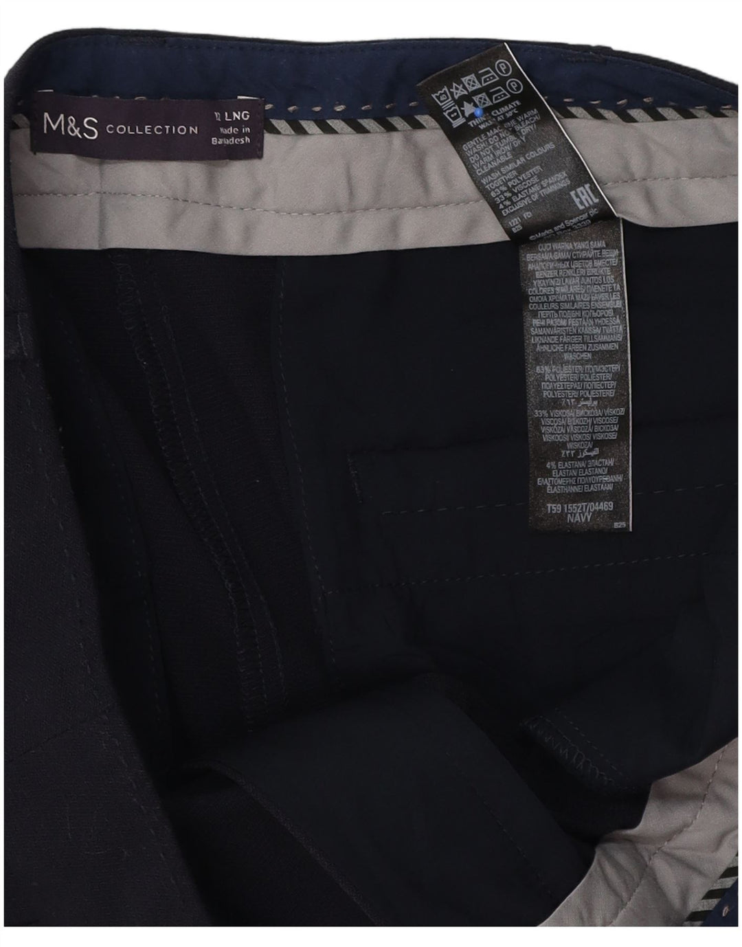 Pantaloni de costum pentru femei Marks & Spencer UK 12 Medium L34 L32 Bleumarin