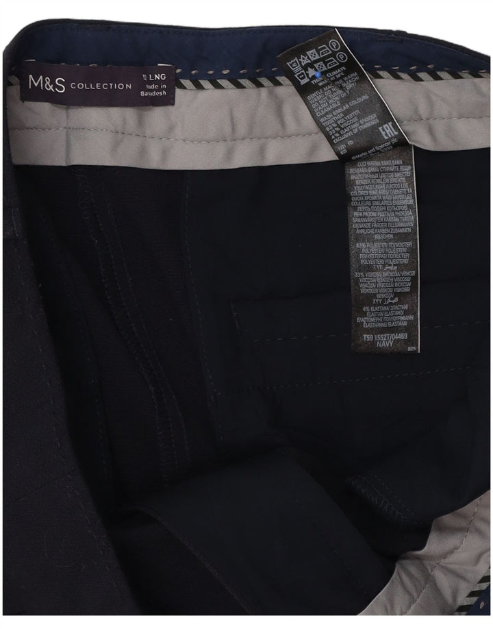 Pantaloni de costum pentru femei Marks & Spencer UK 12 Medium L34 L32 Bleumarin