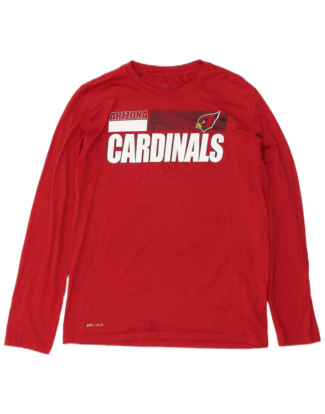 Tricou Nike pentru bărbați Arizona Cardinals Graphic Top cu mânecă lungă, poliester roșu mediu