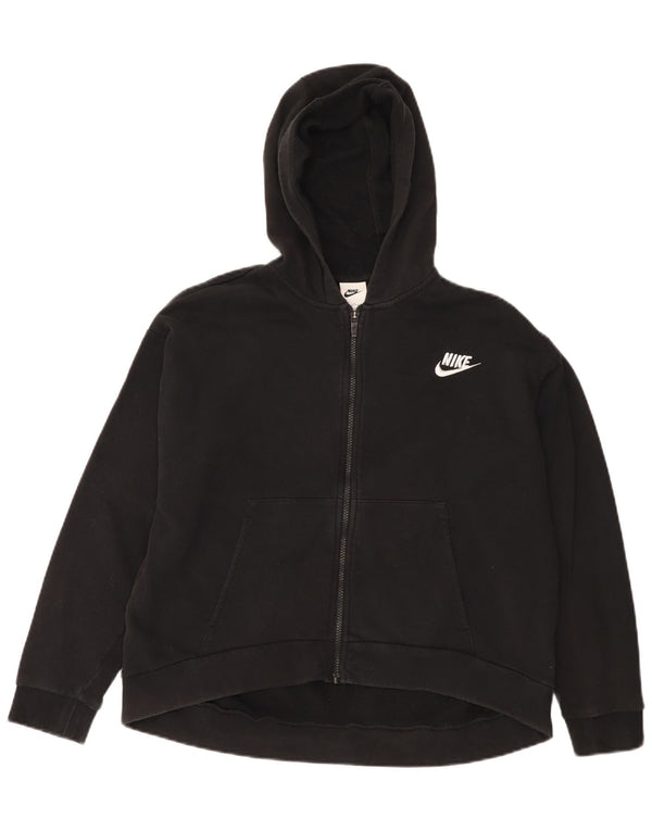 Pulover Nike pentru femei cu fermoar, UK 18 XL, bumbac negru