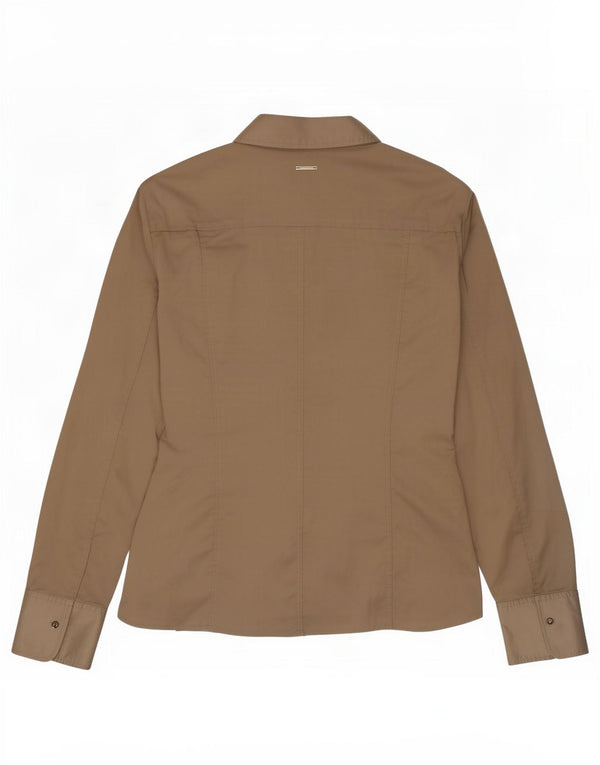 Cămașă pentru femei Hugo Boss UK 14 mare, bumbac kaki
