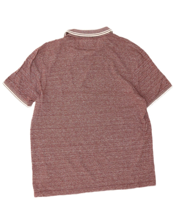 Cămașă polo pentru bărbați Hugo Boss, slim fit, XL, bumbac cu pete burgundy