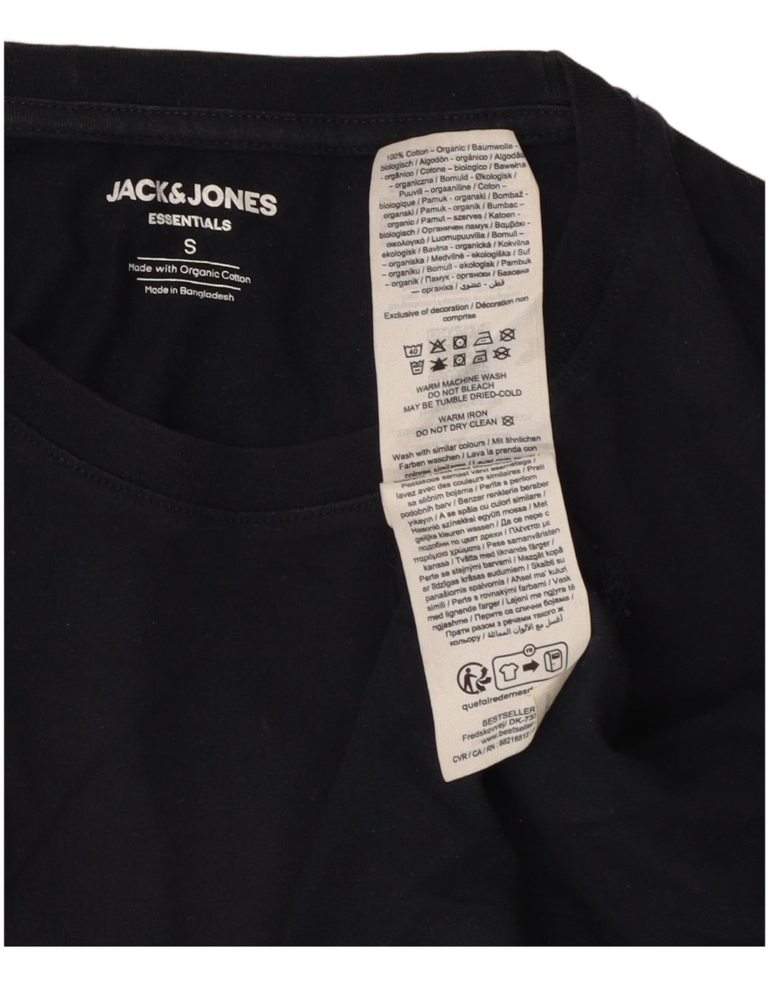 Tricou Jack & Jones pentru bărbați Top mic din bumbac bleumarin