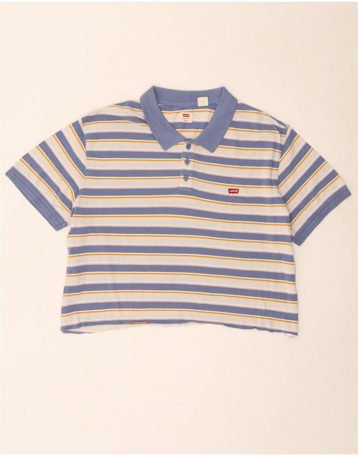 Tricou polo pentru bărbați Levi's 2XL cu dungi albastre