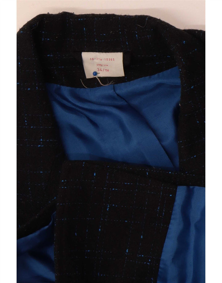 Blazer Vintage pentru femei supradimensionate EU 34 XS Bleumarin Check