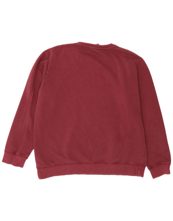Pulover grafic pentru bărbați Umbro 2XL bumbac burgundă
