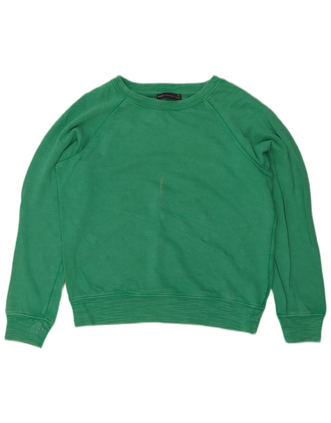 Pulover supradimensionat pentru femei Marks & Spencer UK 10 Bumbac verde mic