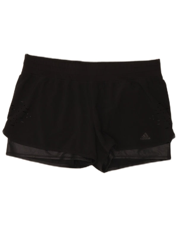 Pantaloni scurți sport Climalite Adidas pentru femei UK 18 XL poliester negru