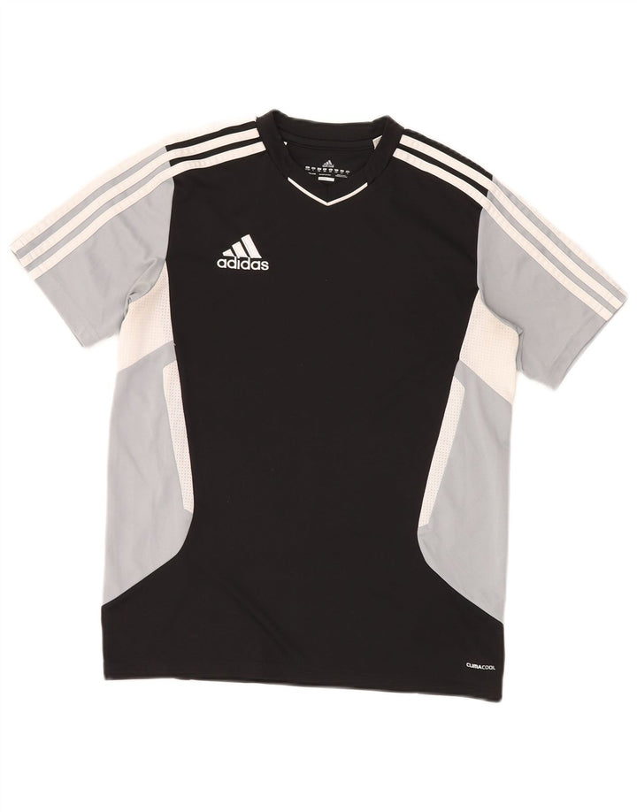 Tricou Climacool ADIDAS pentru băieți Top 13-14 ani, negru, poliester color bloc