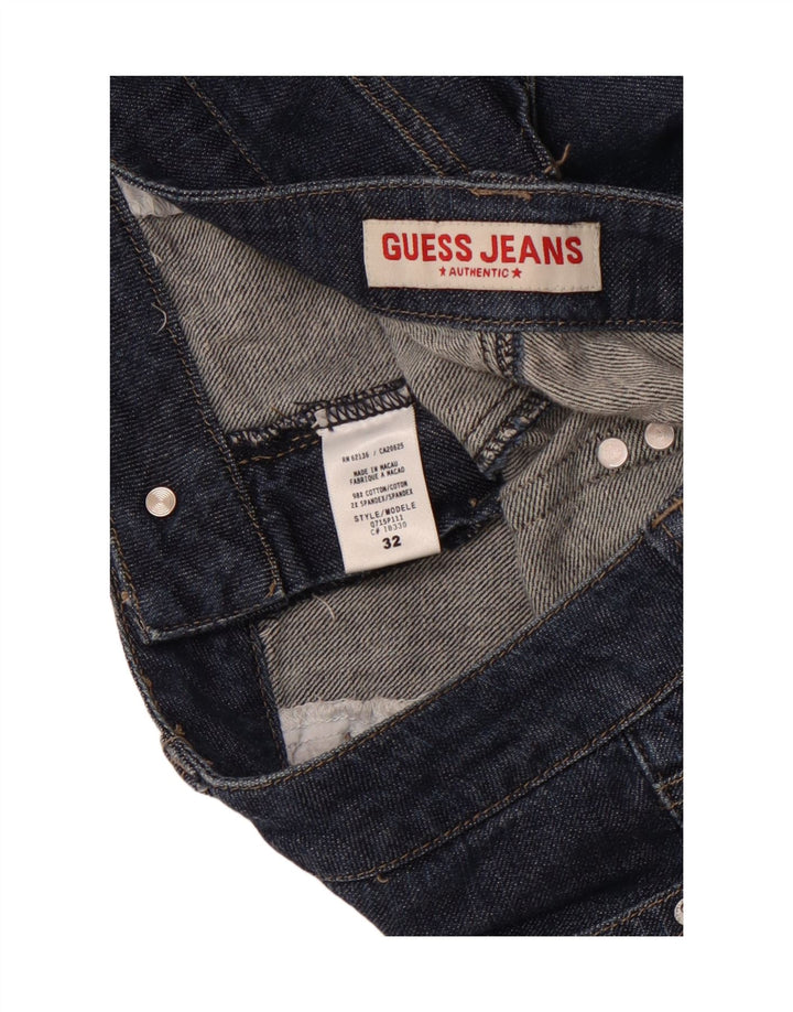 Pantaloni scurți din denim GUESS pentru femei W32, bumbac albastru mare