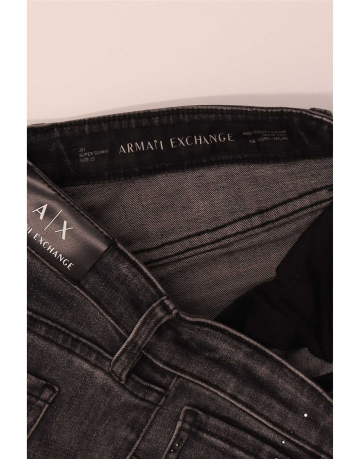 Blugi super skinny pentru femei Armani Exchange W25 L26 gri
