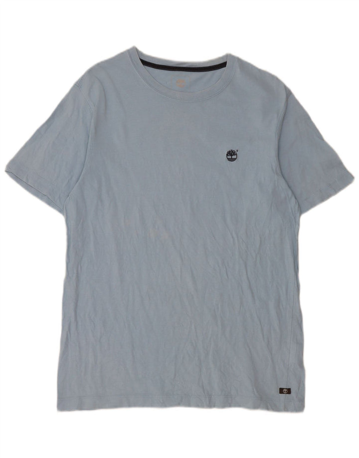 TIMBERLAND Tricou grafic pentru bărbați Top mediu albastru bumbac