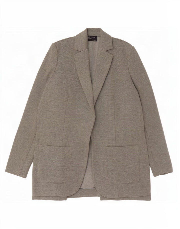 Jachetă Blazer pentru femei Marks & Spencer, cu ajustare relaxată, UK 6 XS, poliester gri