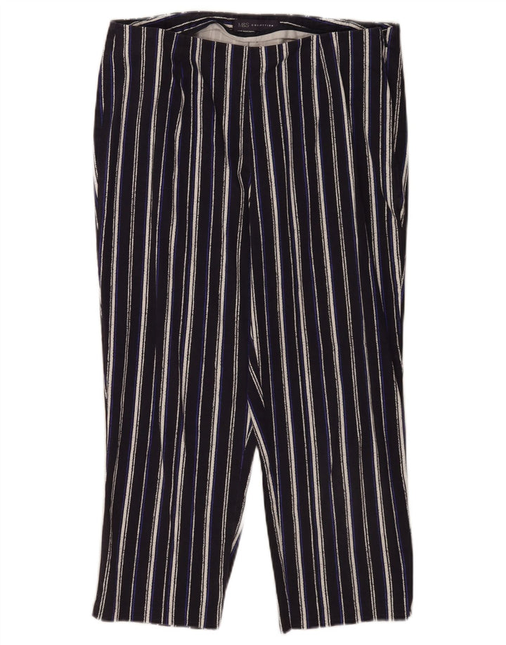 Pantaloni Capri pentru femei Marks & Spencer UK 12 Medium W30 L20 Bleumarin