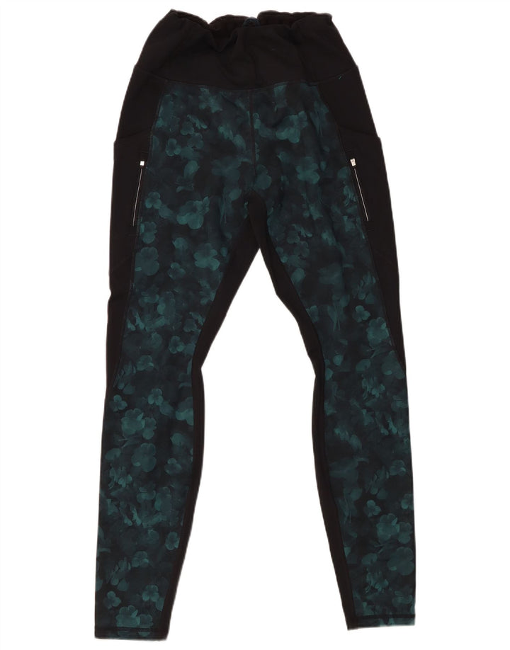 Leggings pentru femei ATHLETA UK 12 Medium Black Floral Poliester