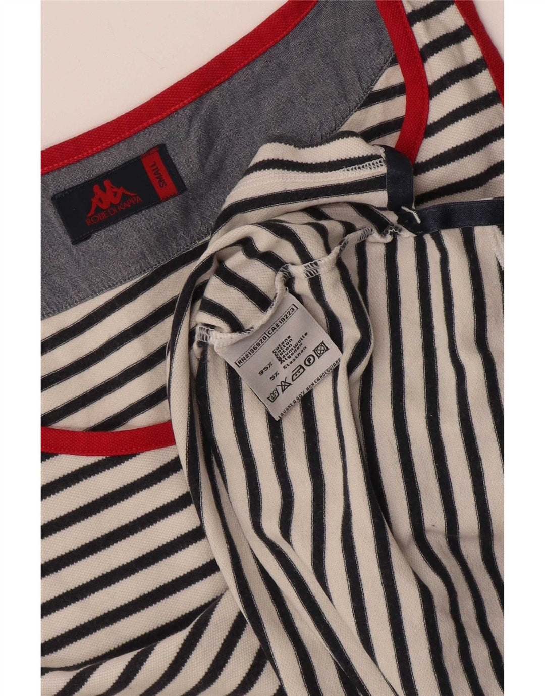 Vest Top pentru femei Kappa UK 10 Bumbac cu dungi albe mici
