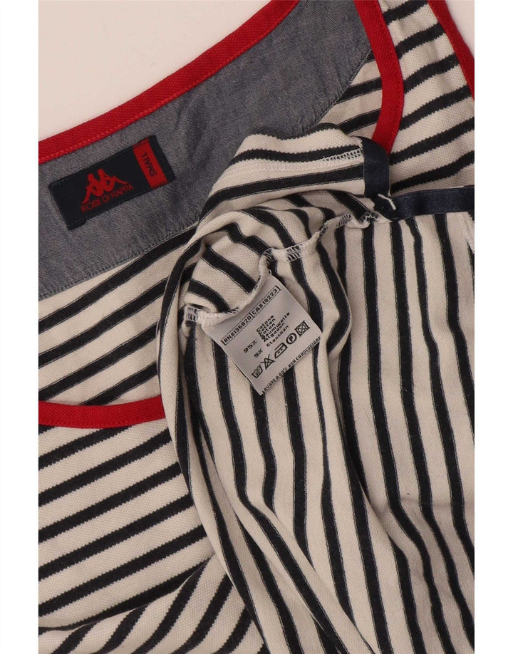 Vest Top pentru femei Kappa UK 10 Bumbac cu dungi albe mici