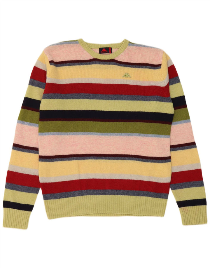 Pulover pentru bărbați Kappa cu gât crew, lână cu dungi mari, multicolore