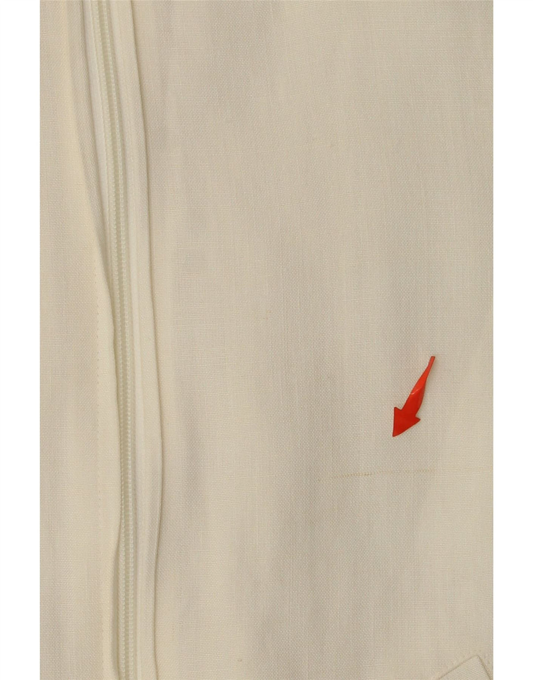 Bomber VINTAGE pentru femei UK 12 Medium Off White Colorblock Viscose