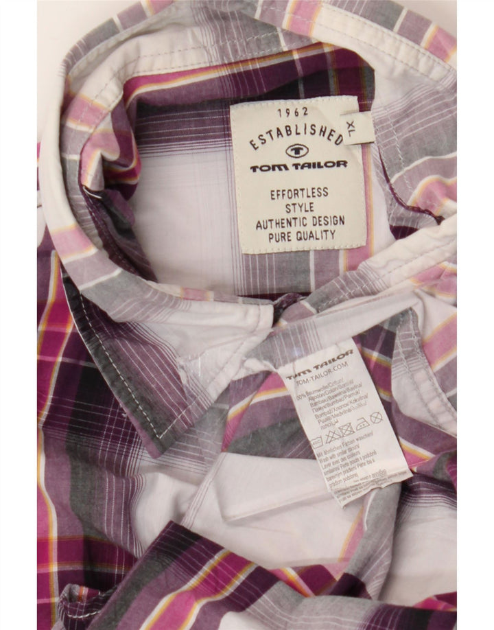 Cămașă pentru bărbați Tom Tailor XL, bumbac cu carouri multicolore